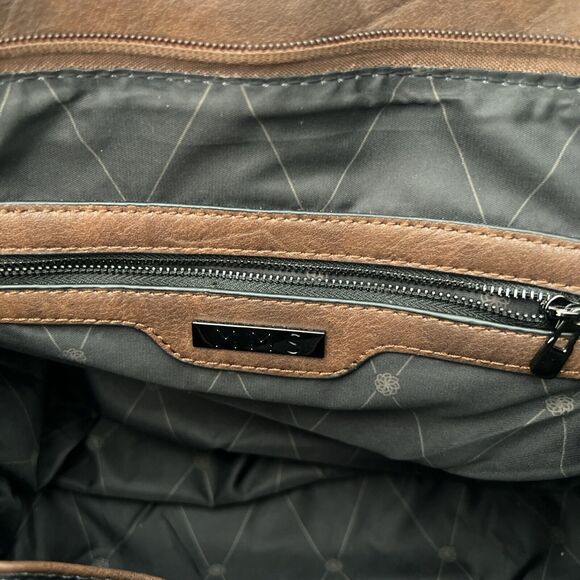 MMS Aztec & Stripe Print Satchel Tote w/Fringes Purse Handbag Removable Strap - Picture 11 of 16